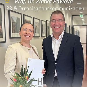 Herzlich willkommen, Zlatka Pavlova! 👋
Seit dem 01. März 2026 übernimmt Prof. Dr. Zlatka Pavlova die Professur für... Herzlich willkommen, Zlatka Pavlova! 👋
Seit dem 01. März 2026 übernimmt Prof. Dr. Zlatka Pavlova die Professur für...